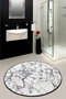 Mijölnir Alfombrilla de baño Marble Blanco 140 cm